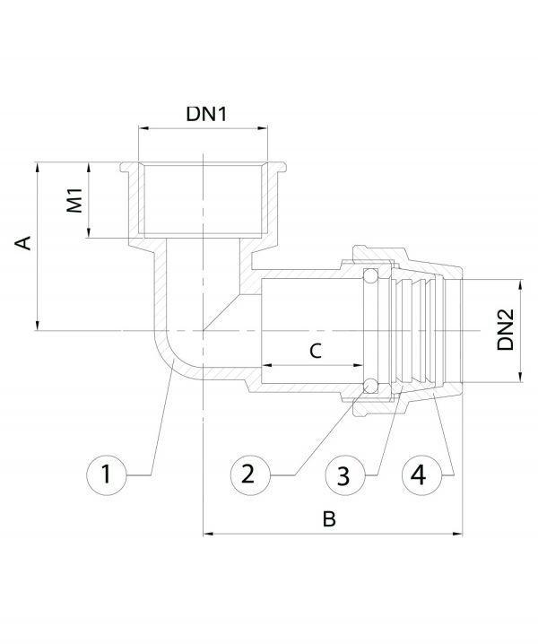 COTOVELO 90º ADAPTADOR P/ TUBO PEAD – SANEAMENTO
